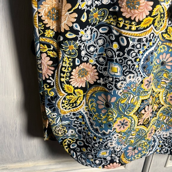 Ann Taylor LOFT Tapestry Floral Paisley Drawstring Skirt - Picture 5 of 10